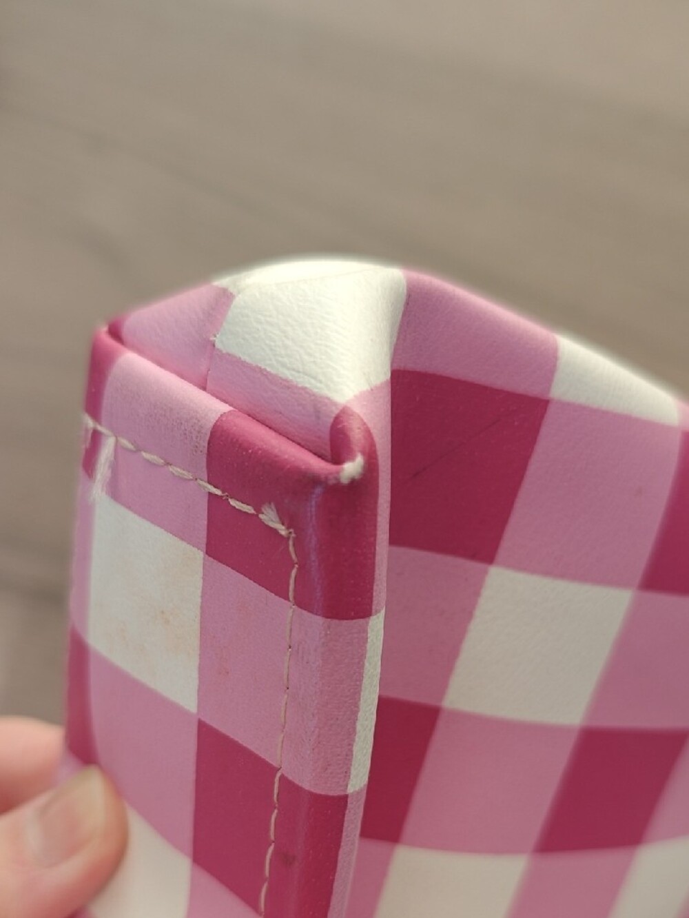 Vintage Y2K Paul Frank Pink Gingham Checkered Shoulder Bag Julius Monkey - Picture 12 of 16
